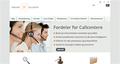 Desktop Screenshot of godkjentcallcenter.no